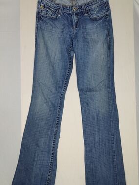 Big Star Women's Blue Bootcut Jeans with Subtle Whiskering